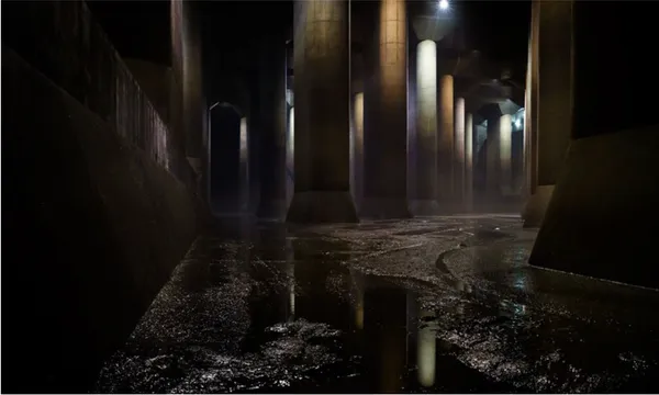 Metropolitan Area Outer Underground Discharge Channel by the Metropolitan Outer Floodway Management Office.