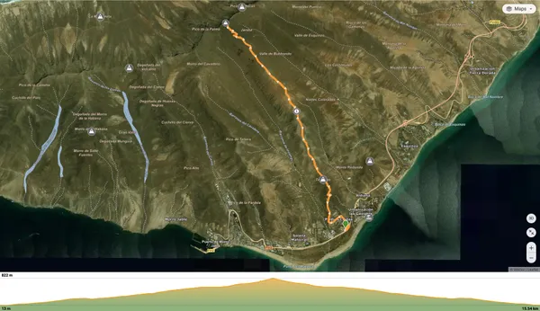 PR FV-54 trail: Morro Jable - Pico de la Zarza trail in Fuerteventura, by senderosnorberto, on wikiloc.