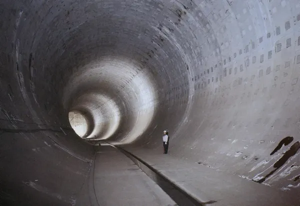 Tunnel-like reservoir by the Japan Government.